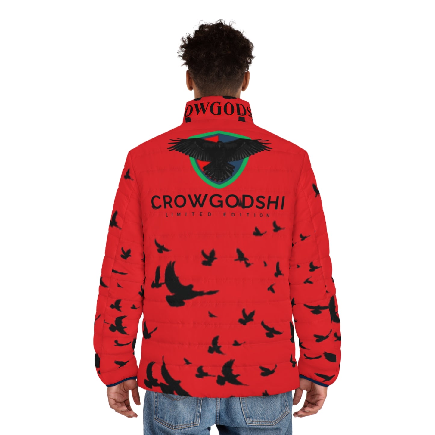 Crowgodshi Limited Edition Men's Puffer Jacket (RED)(