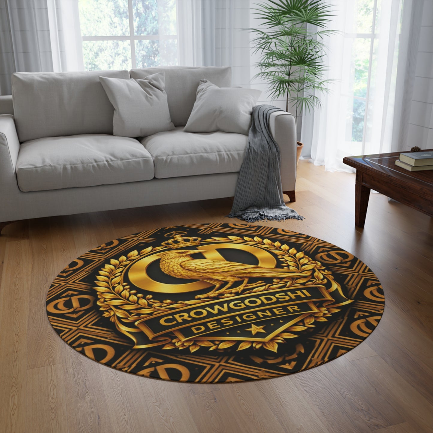Crowgodshi Designer Decorative Floor Mat