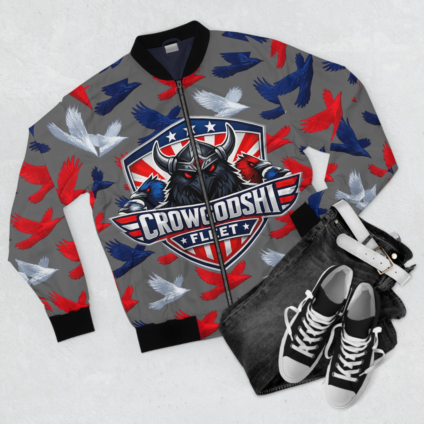 CrowGodShi Fleet Bomber Jacket
