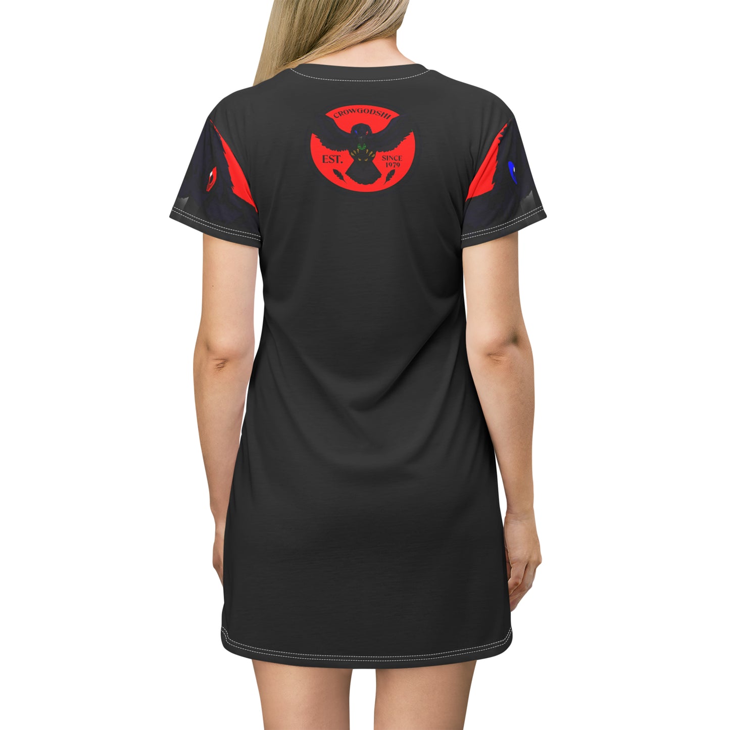 Crowgodshi First Generation T-Shirt Dress, RED LOGO