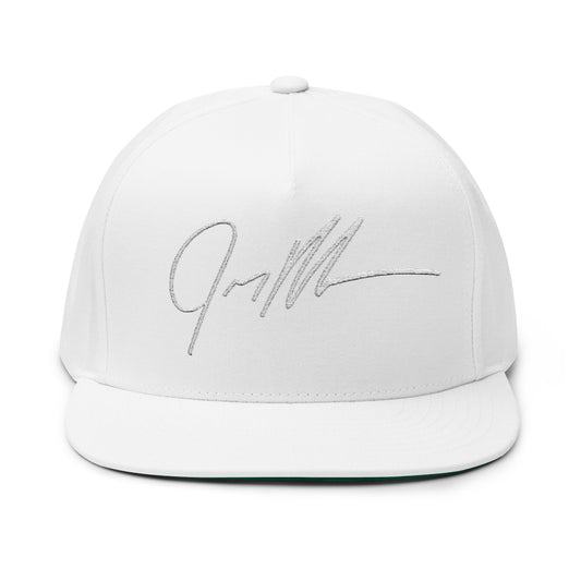 Crowgodshi Designer Signature Flat Bill Cap