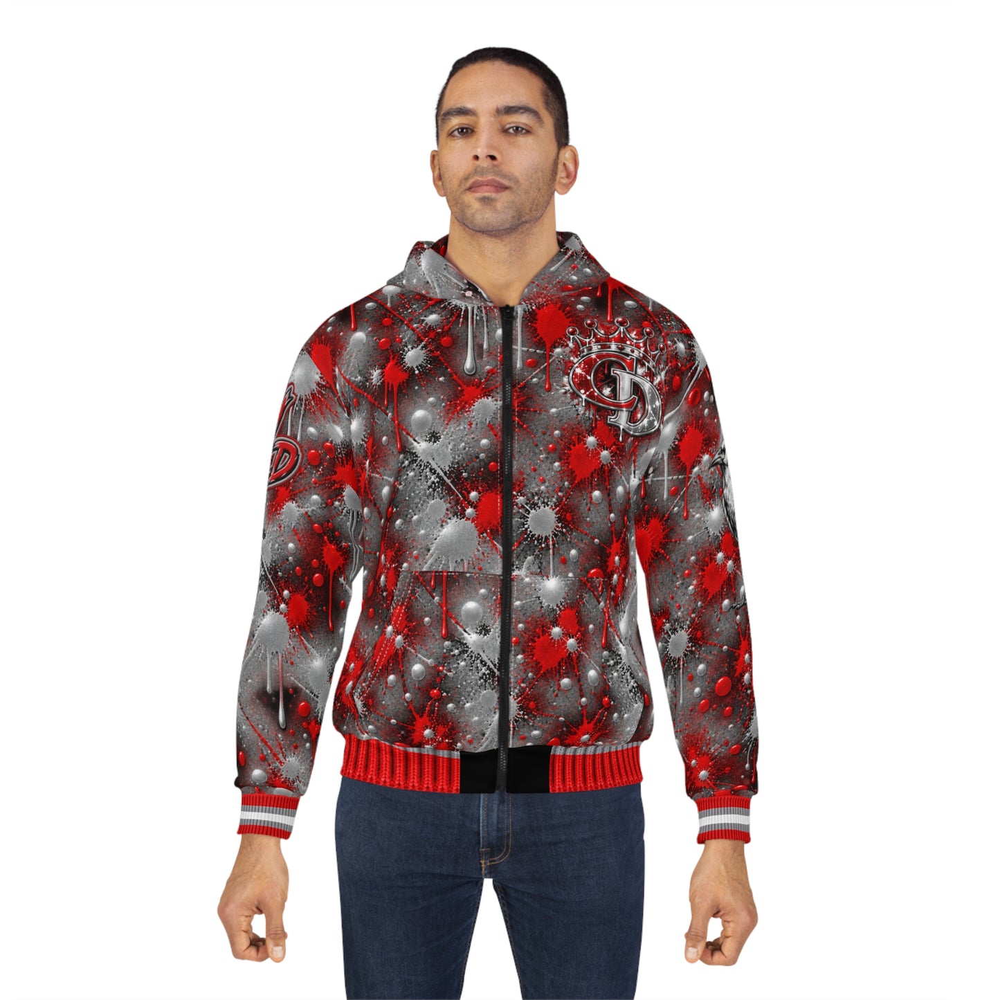Crowgodshi Designer Zip Hoodie