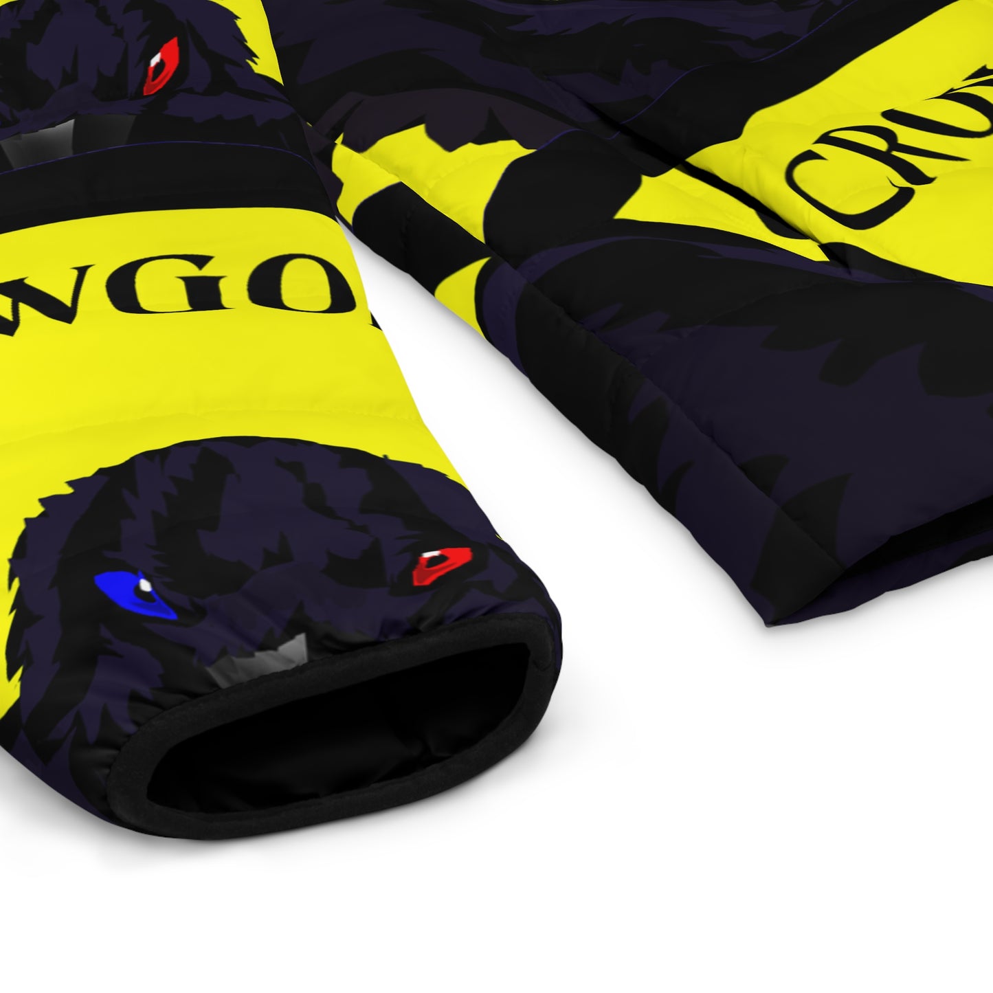 Men's Special Edition Crowgodshi Puffer Jacket, YELLOW LOGO