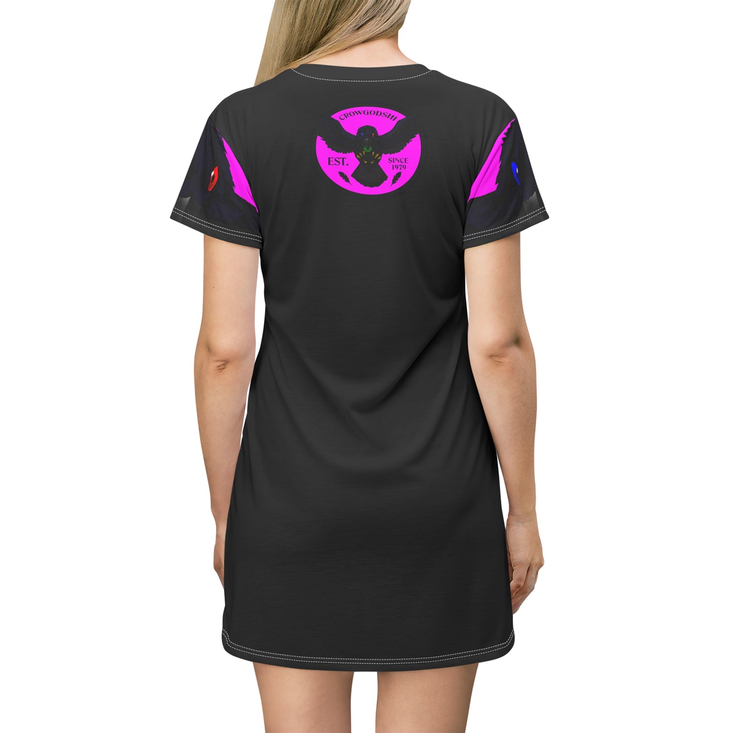Crowgodshi First Generation T-Shirt Dress, PINK LOGO