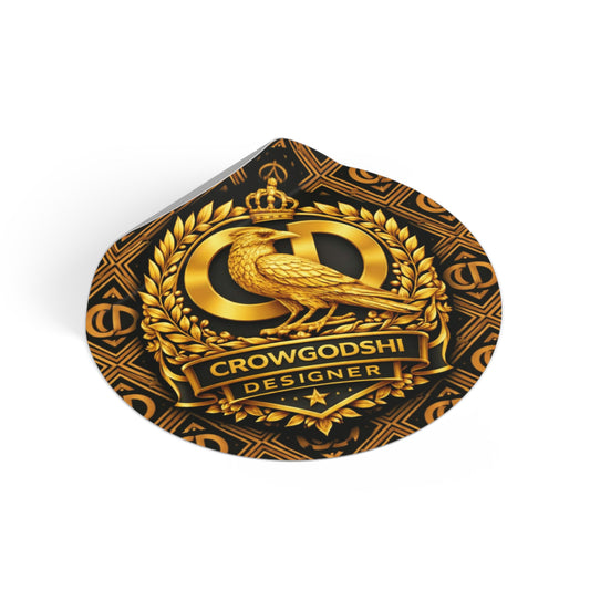 Crowgodshi Designer Round Vinyl Sticker