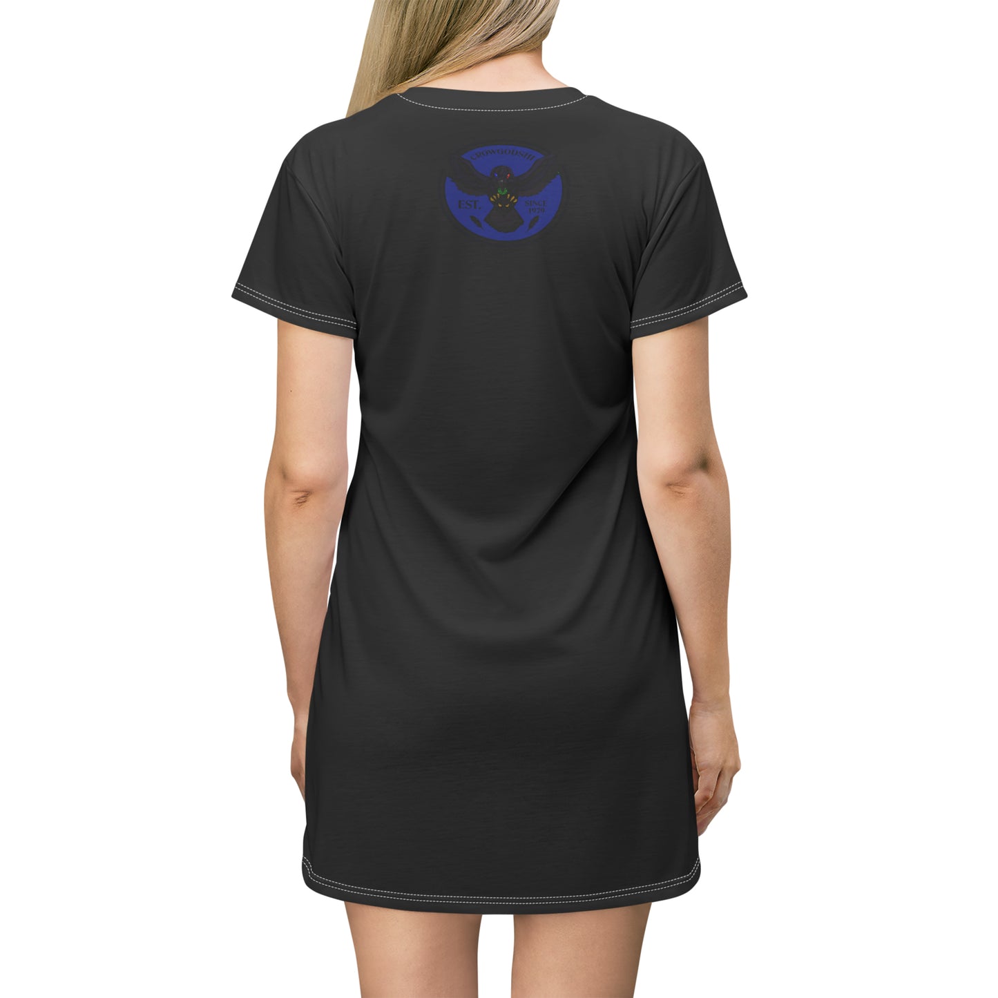 Crowgodshi Symbol T-Shirt Dress, DUKE BLUE LOGO