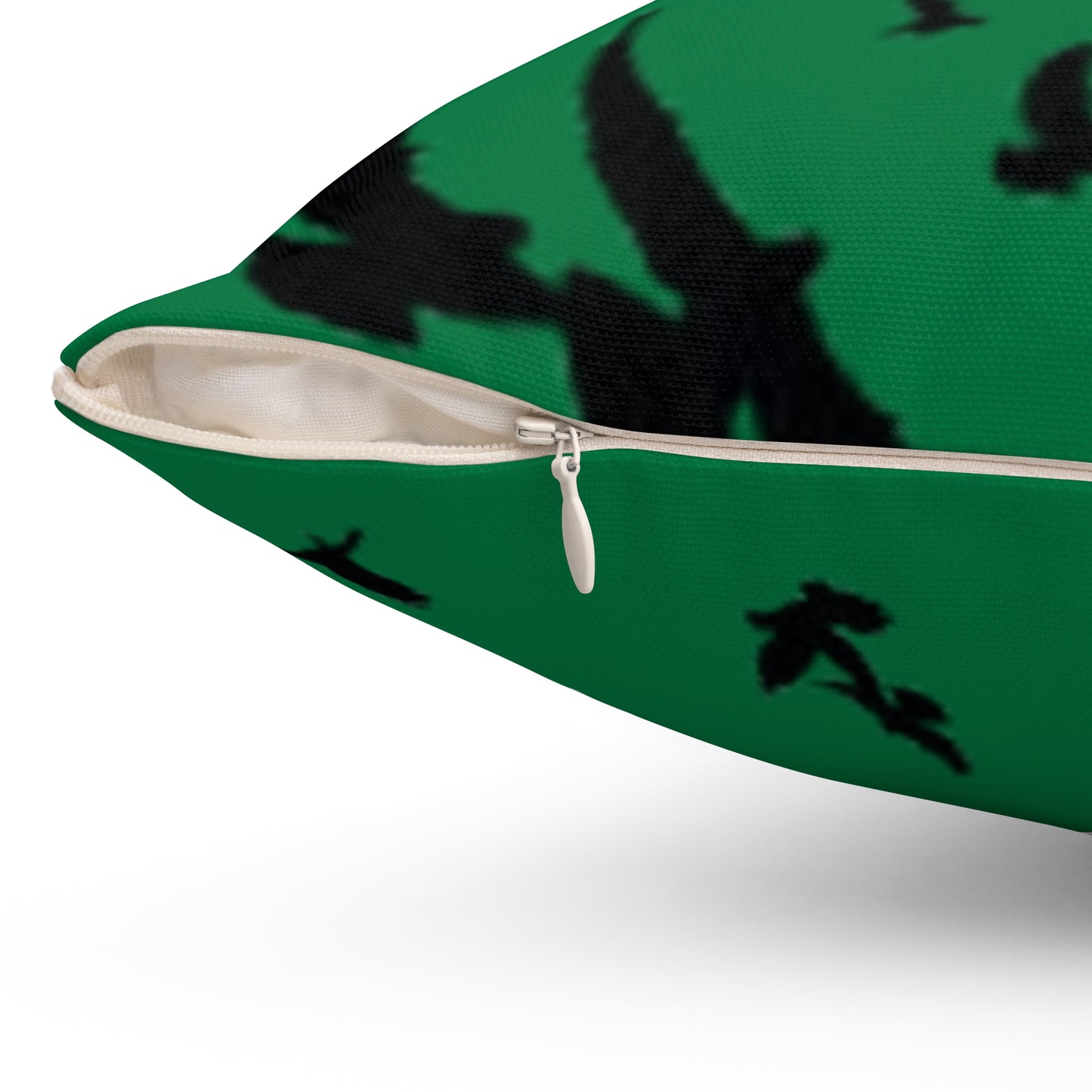 Nature-Inspired Square Pillow with Bird Silhouettes – Perfect for Home Decor