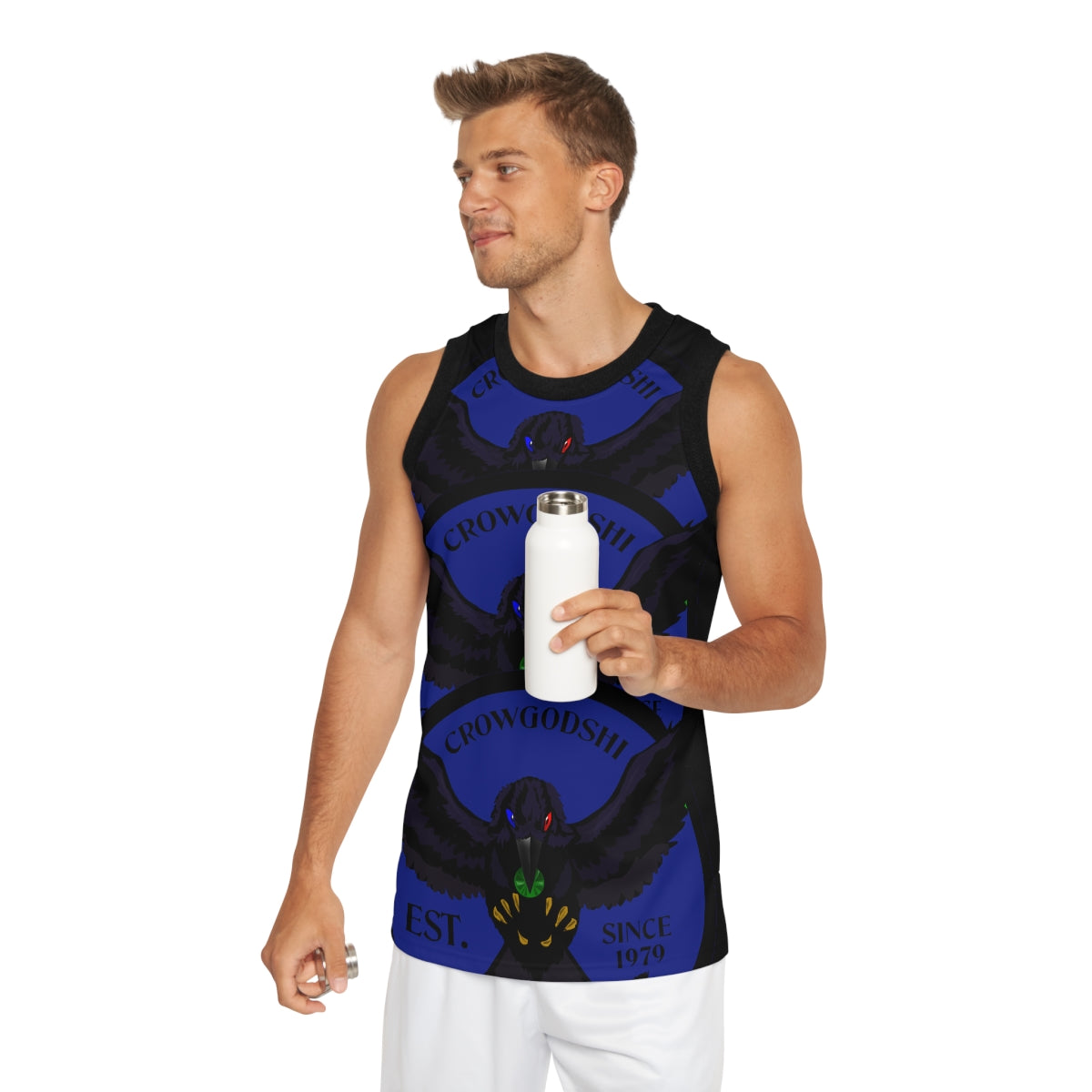 Special Edition Crowgodshi Designer Basketball Jersey, DUKE BLUE LOGO