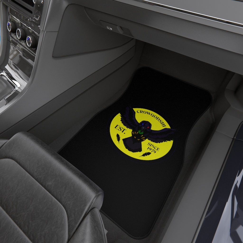 Crowgodshi Car Mats (2x Front), YELLOW