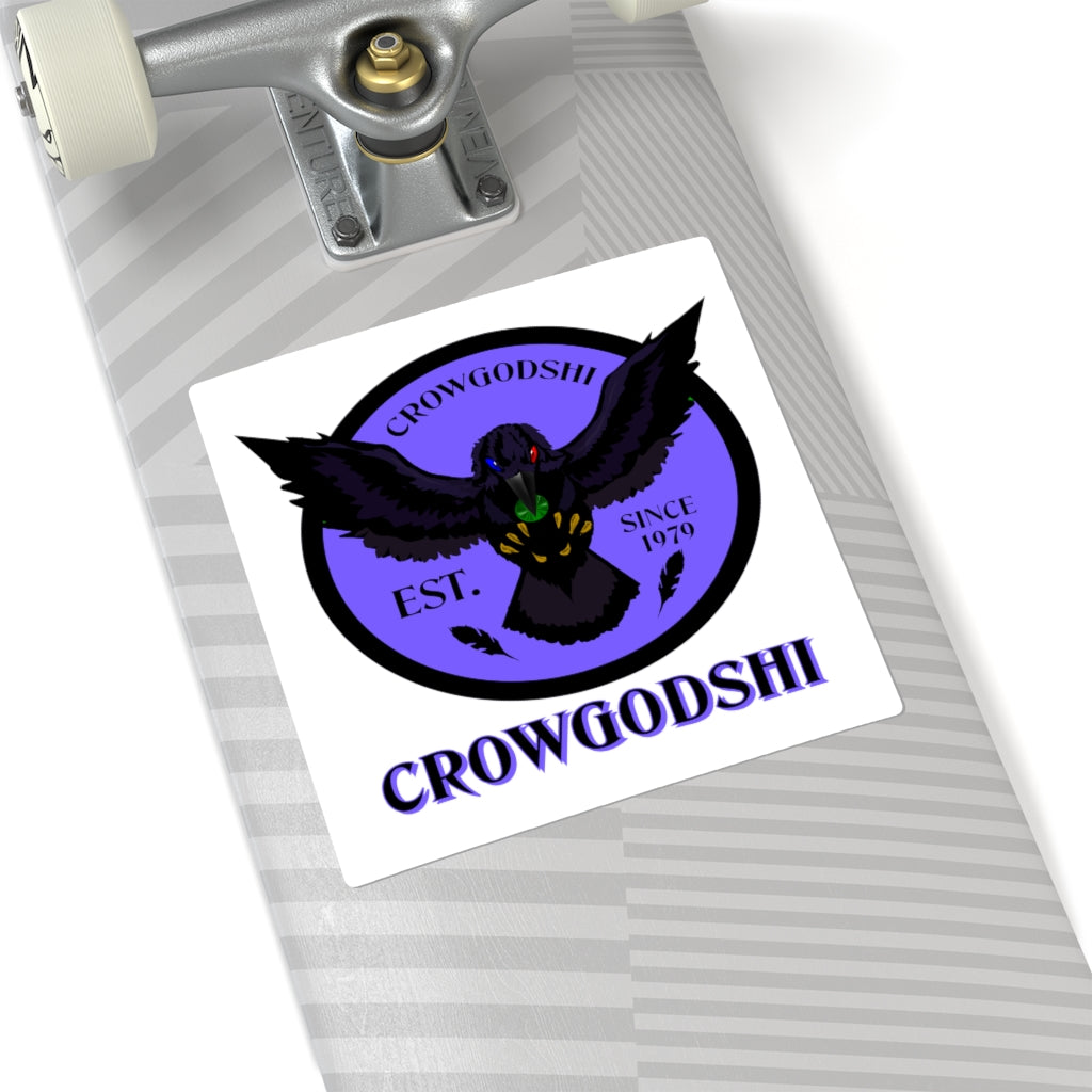 Crowgodshi Square Stickers, PURPLE LOGO