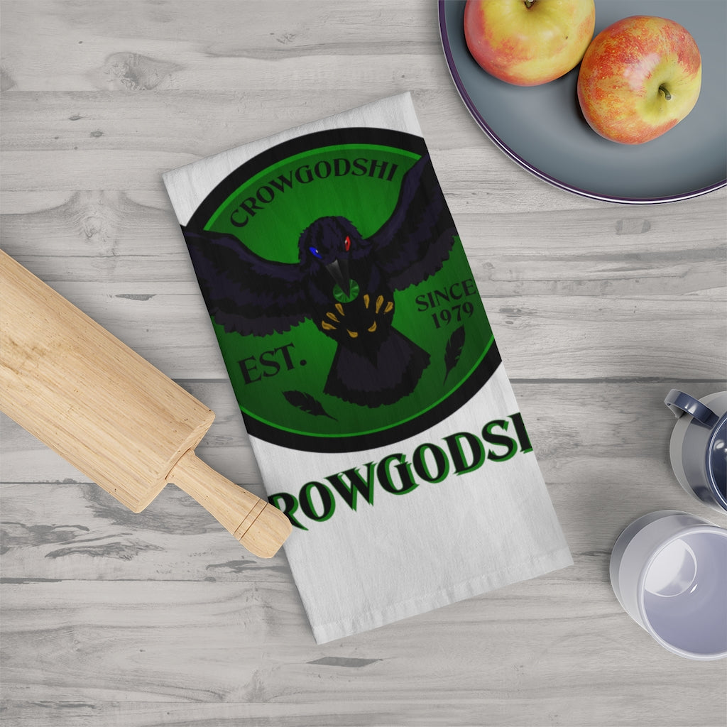 Crowgodshi Kitchen Towel, GREEN LOGO
