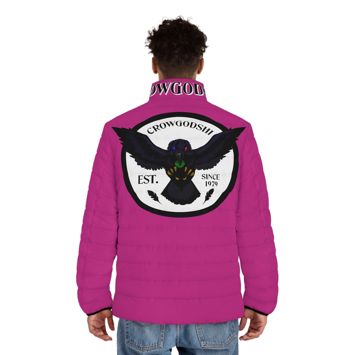 3rd Generation Men's CROWGODSHI Puffer Jacket, PINK