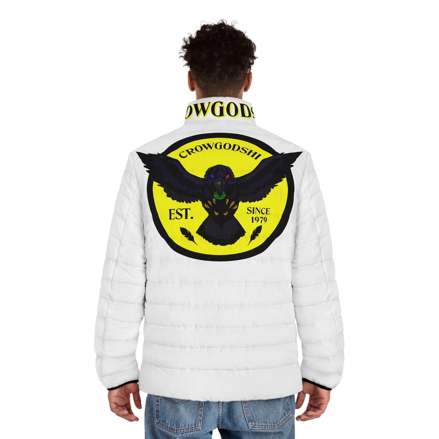 Men's 3rd GEN Puffer Jacket, BLACK W/ YELLOW LOGO