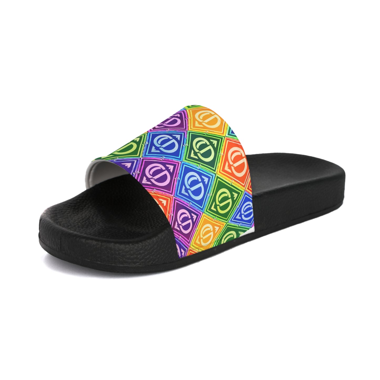 Crowgodshi Designer  Women's Luxury Black Pool Slides