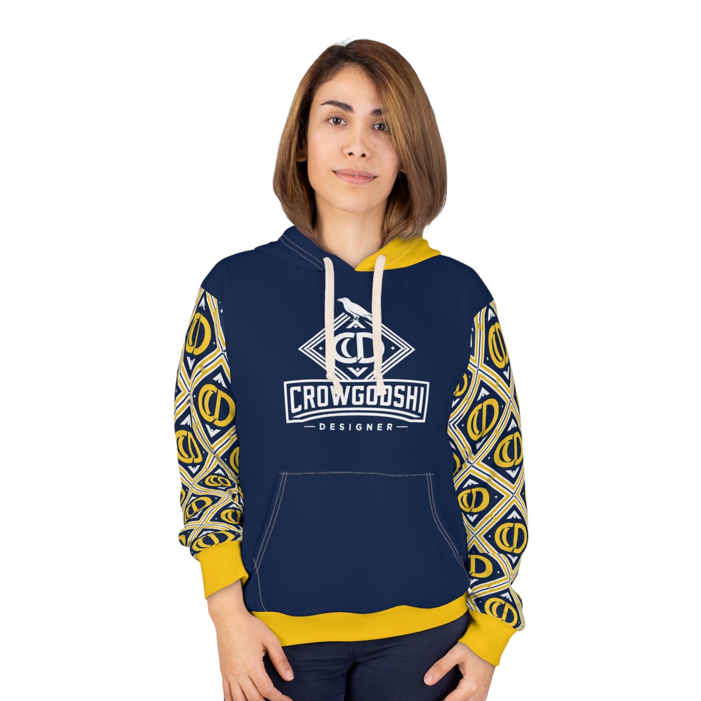 Crowgodshi Designer Signature Crest Hoodie