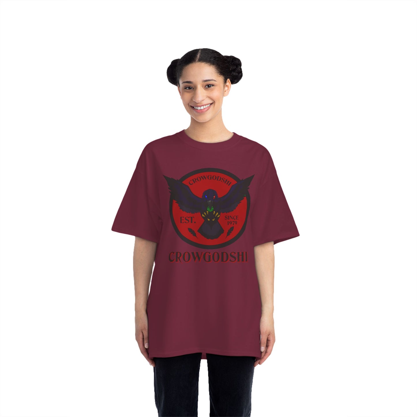 Crowgodshi First Generation Limited Edition Beefy-T®, BURGUNDY LOGO