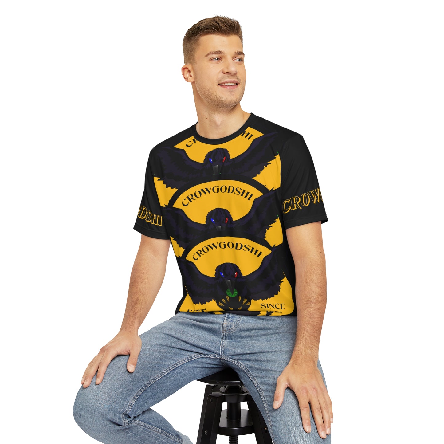 Special Edition Crowgodshi Designer T-shirt, GOLD LOGO