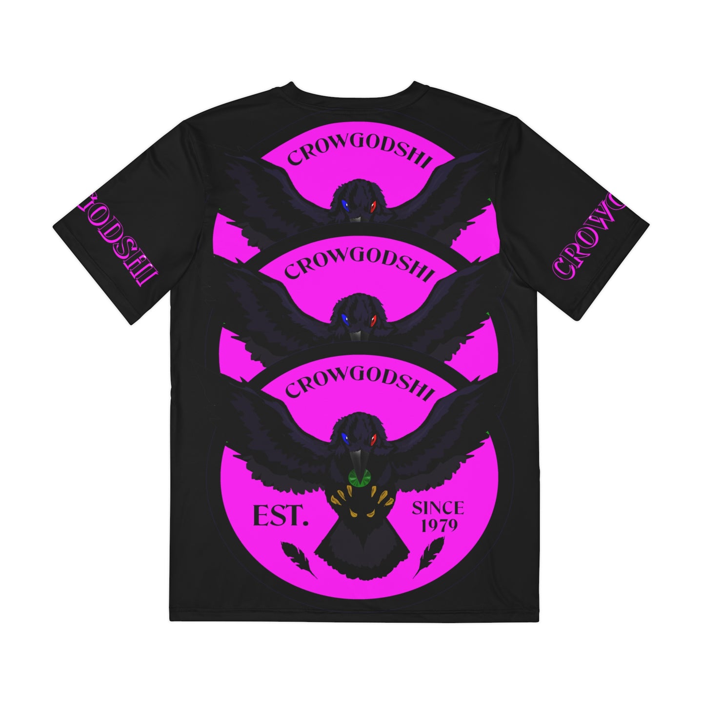 Special Edition Crowgodshi Designer T-shirt, PINK LOGO