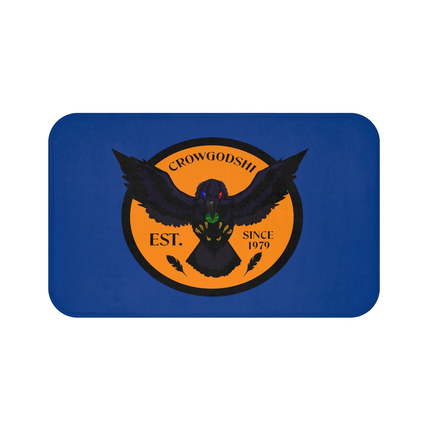 Crowgodshi First Generation Bath Mat, ORANGE LOGO