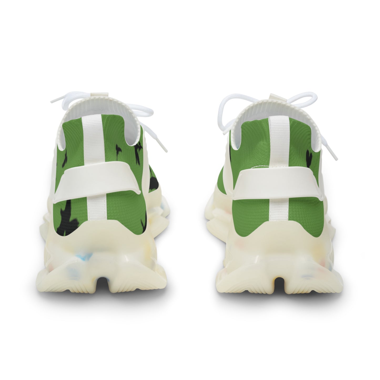 Crowgodshi Mesh Sneakers with Artistic Bird Print