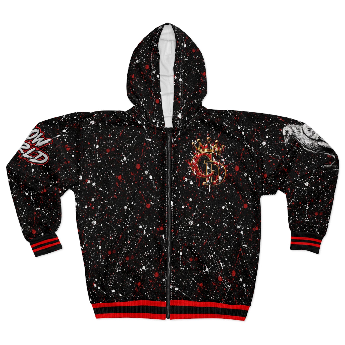 Crowgodshi Designer Zip Hoodie