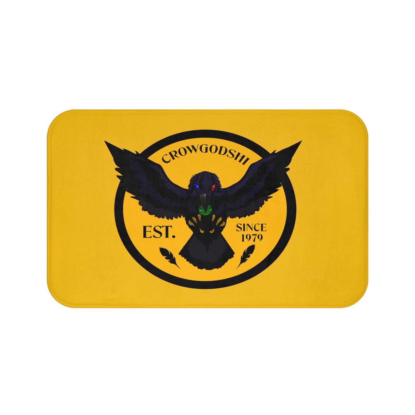 Crowgodshi First Generation Bath Mat, GOLD LOGO