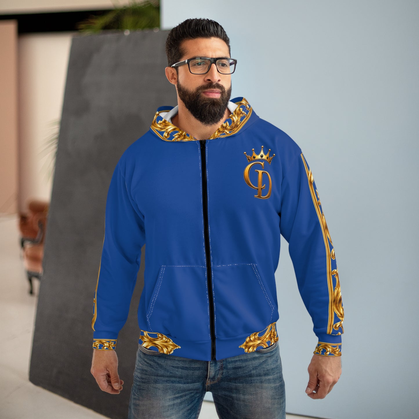 Crowgodshi Designer Zip Hoodie