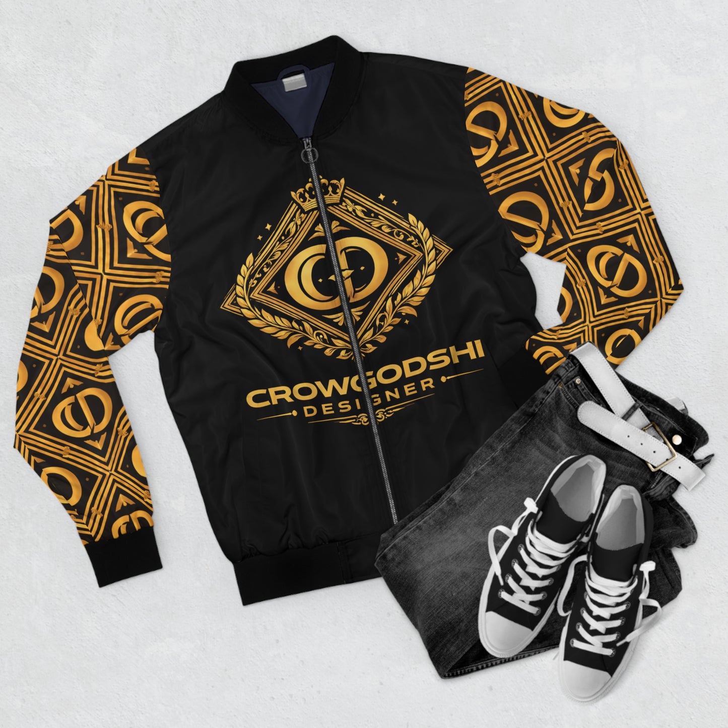 CrowGodShi Designer Bomber Jacket