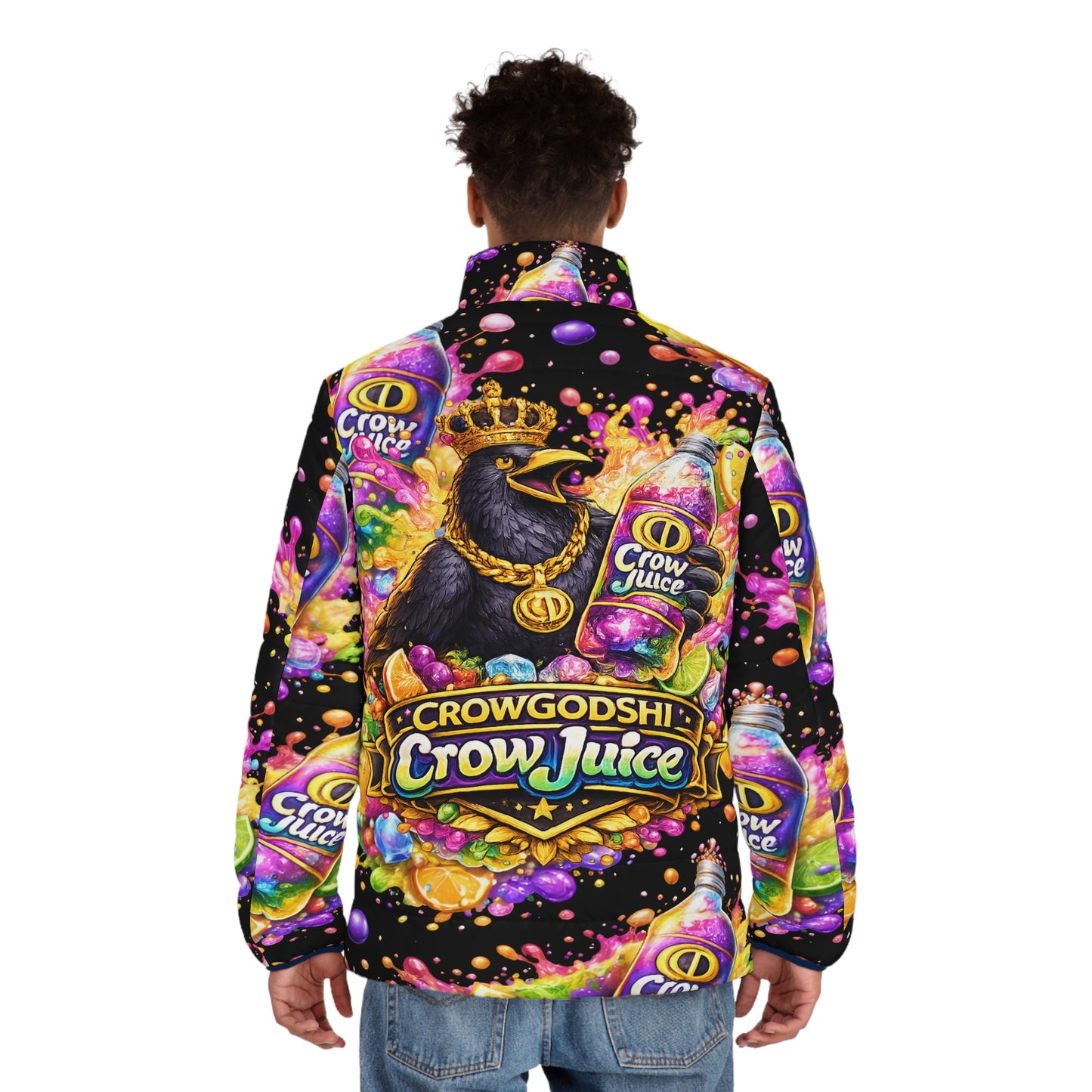 Crowgodshi Designer Crow Juice Puffer Jacket