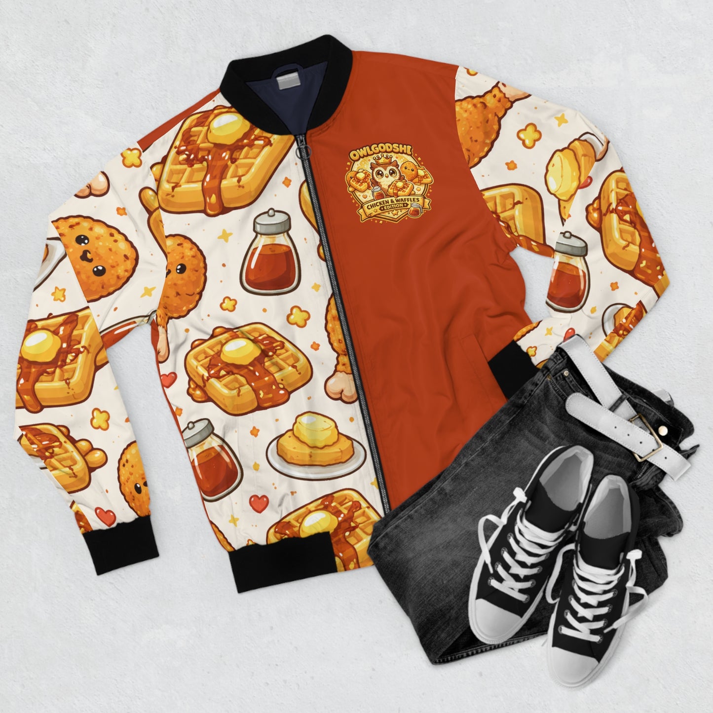 Owlgodshi Chicken & Waffles Edition Bomber Jacket
