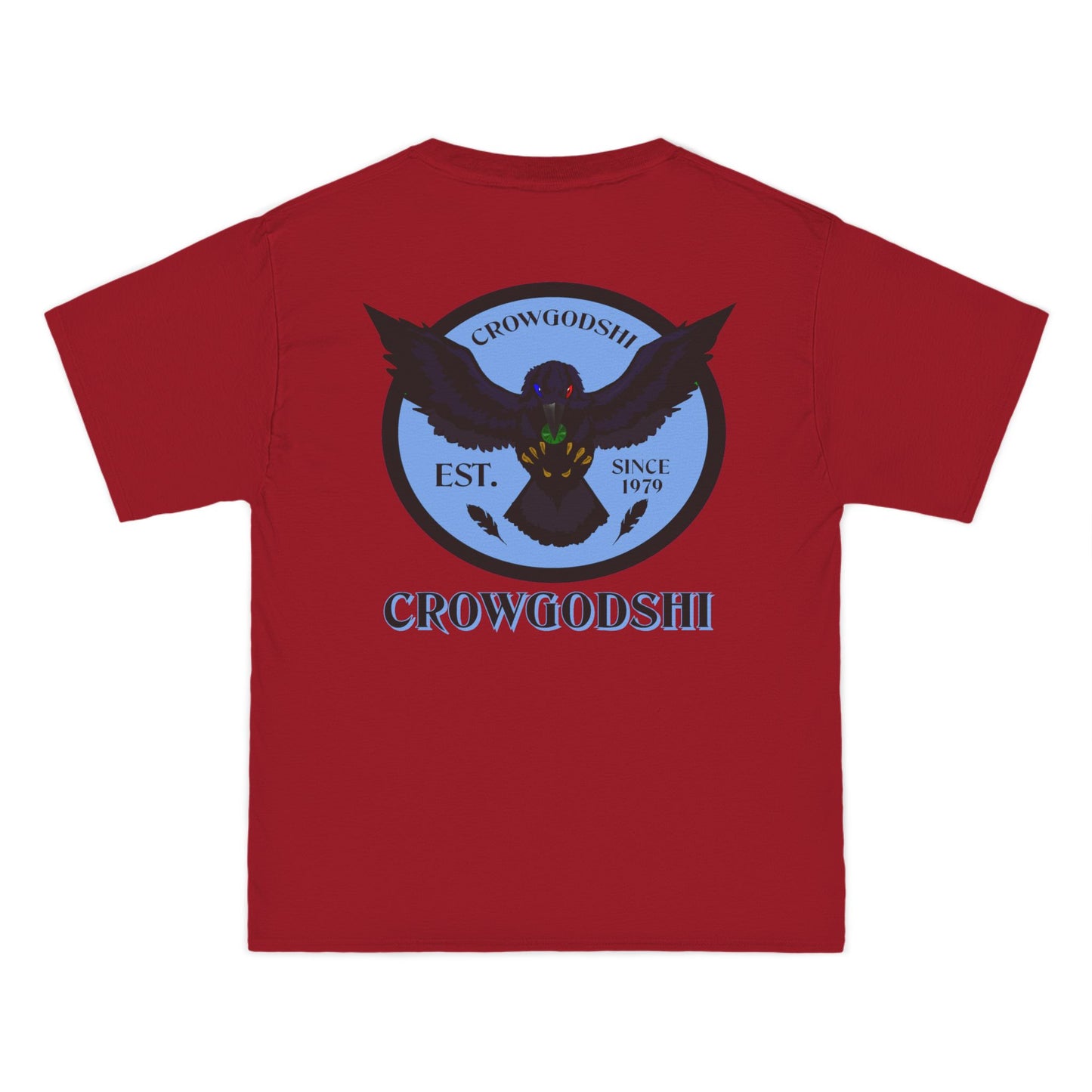 Crowgodshi First Generation Limited Edition Beefy-T®, CAROLINA BLUE LOGO