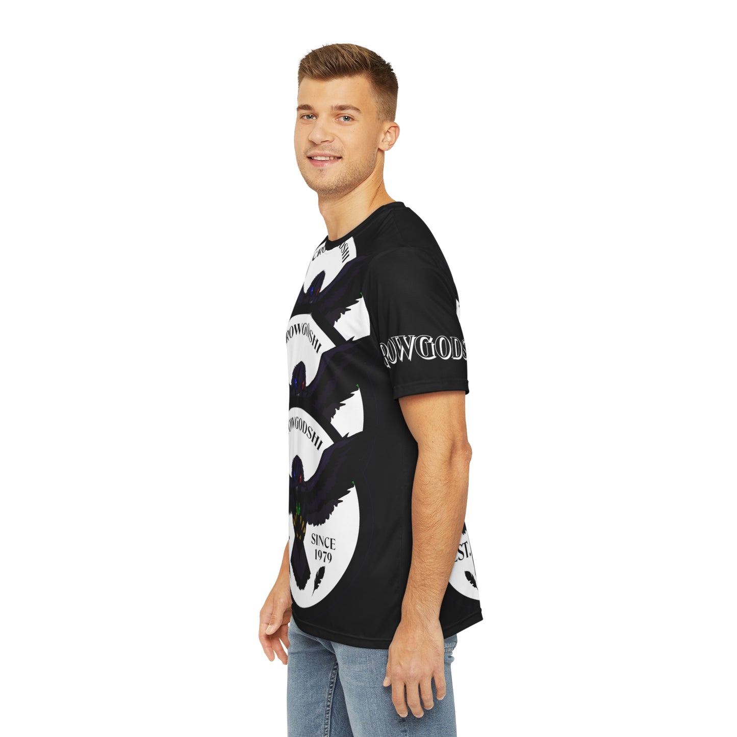 Special Edition Crowgodshi Designer T-shirt, WHITE LOGO