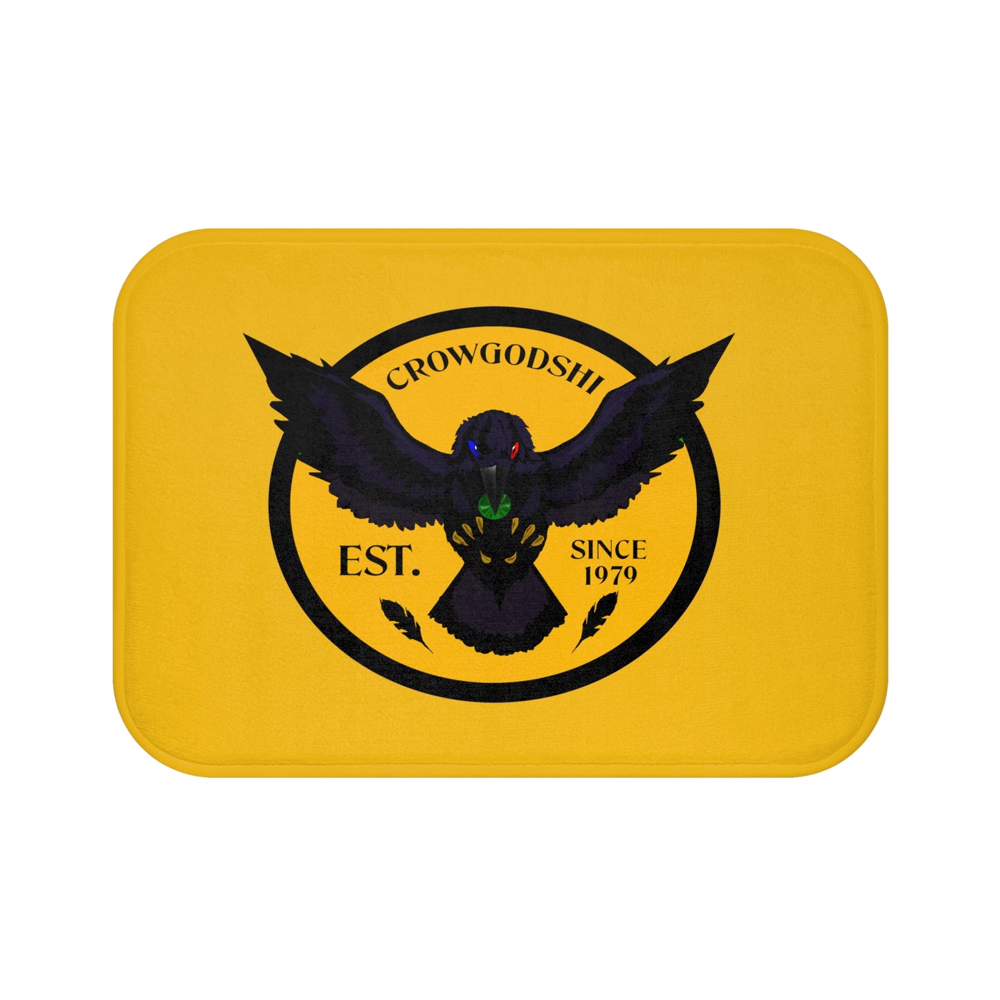Crowgodshi First Generation Bath Mat, GOLD LOGO