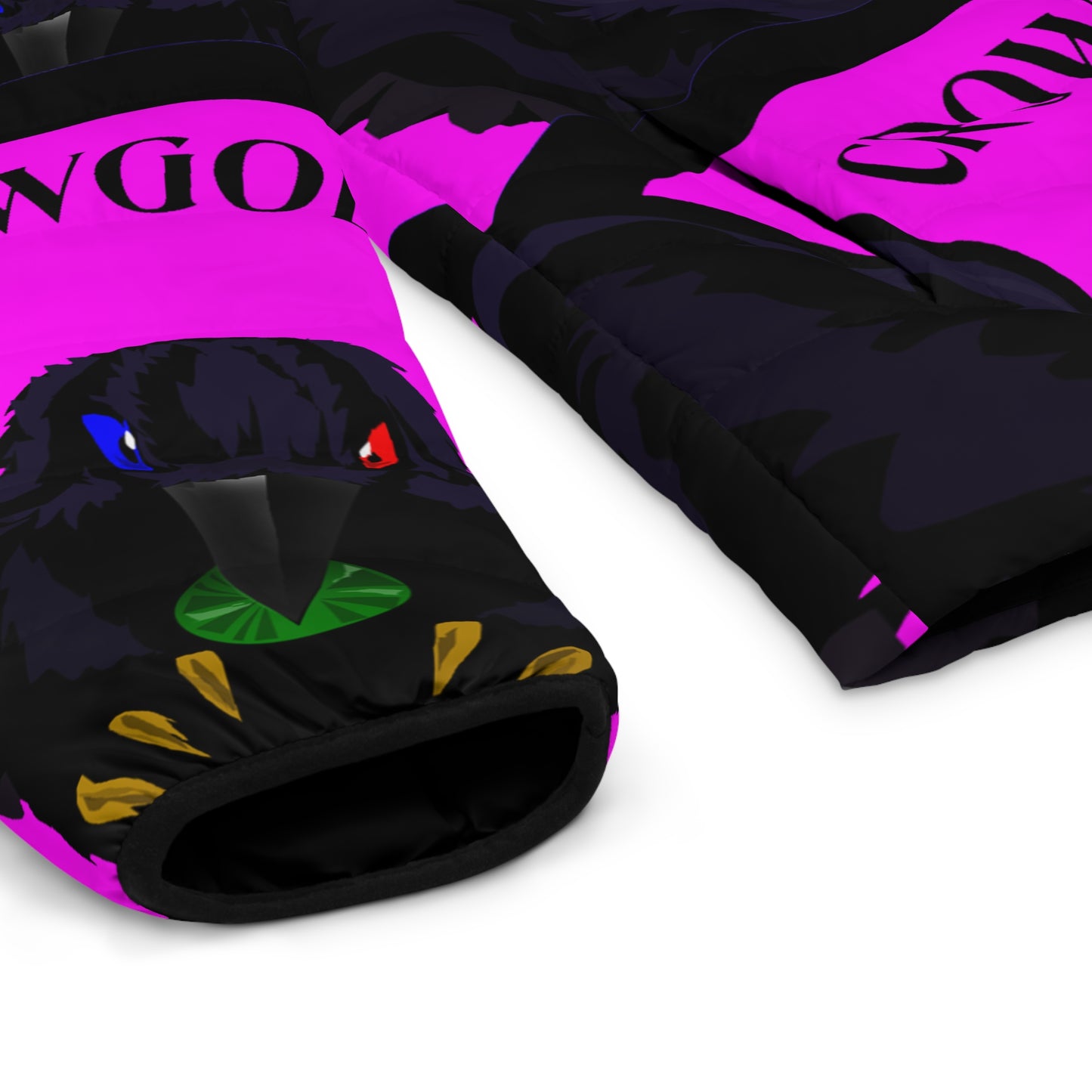 Men's Special Edition Crowgodshi Puffer Jacket, PINK LOGO