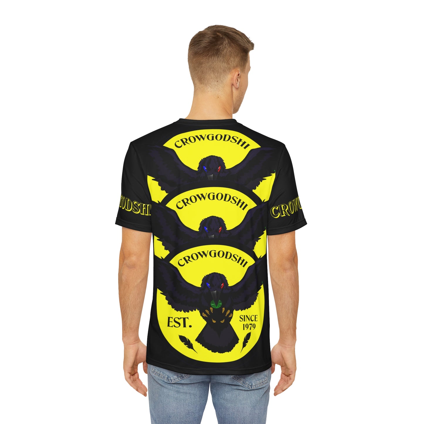 Special Edition Crowgodshi Designer T-shirt, YELLOW LOGO