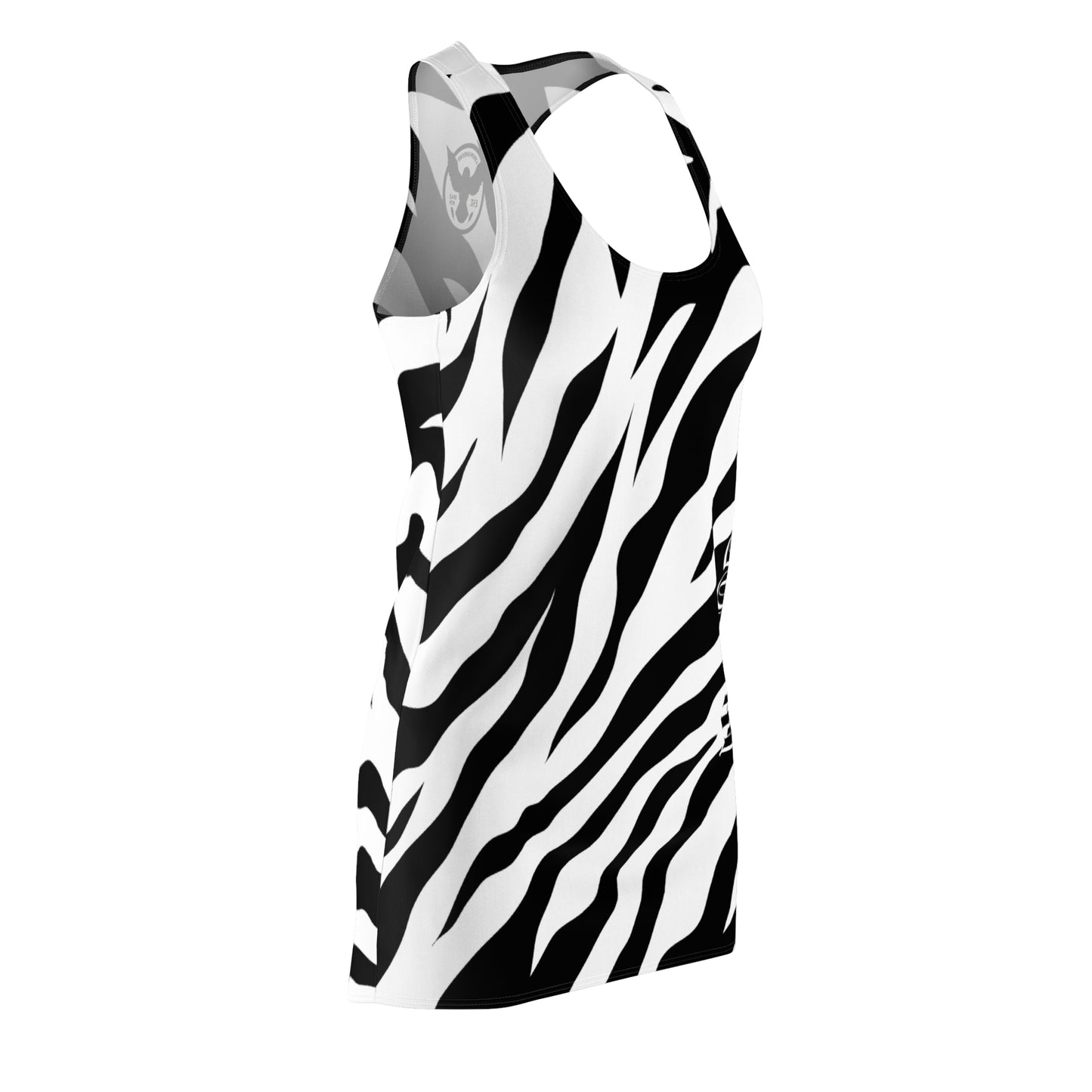 Crowgodshi Women's White Tiger Racerback Dress