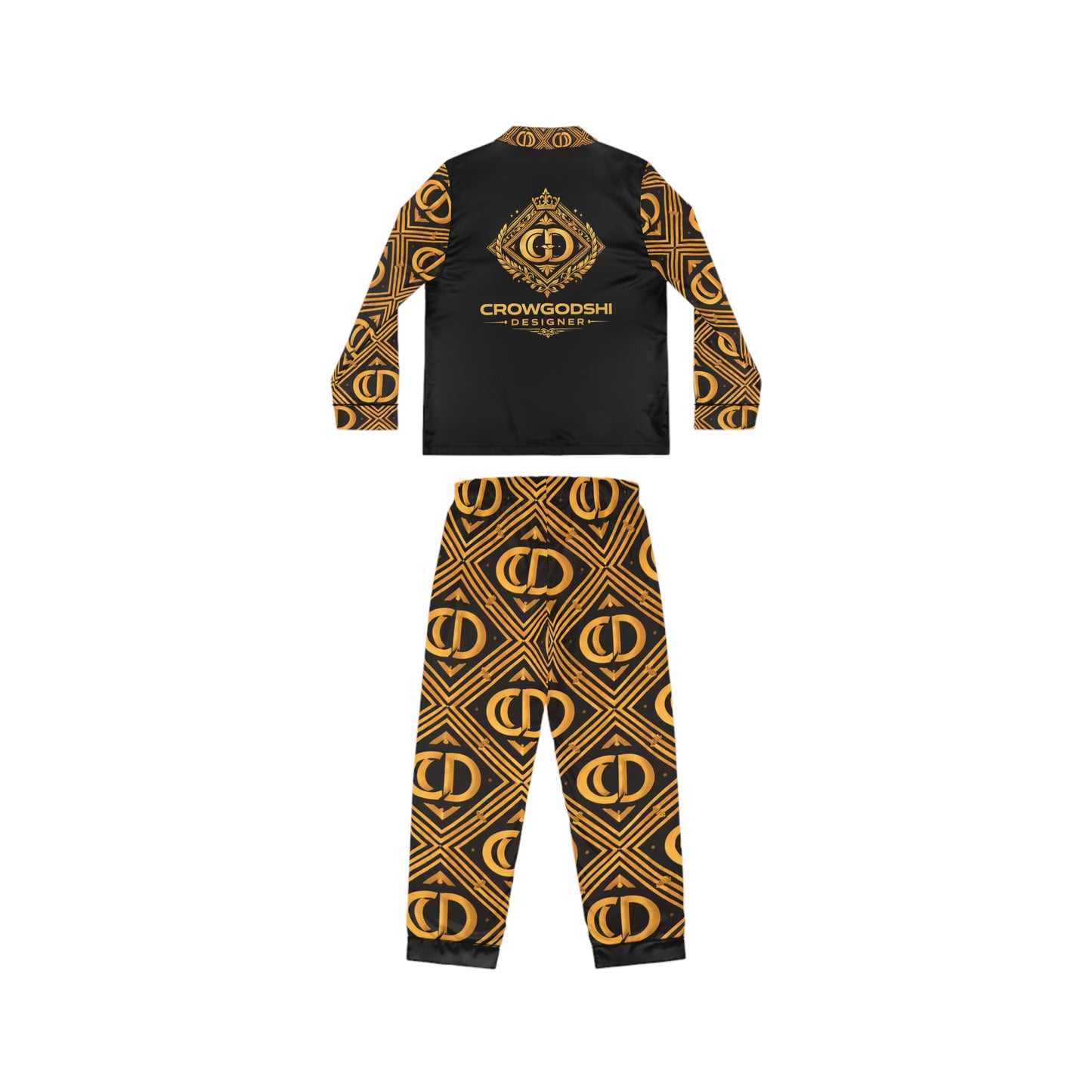 Crowgodshi Designer Satin Pajama Set