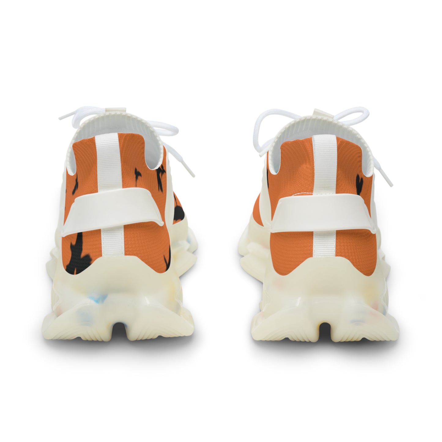 Crowgodshi Mesh Sneakers with Artistic Bird Print