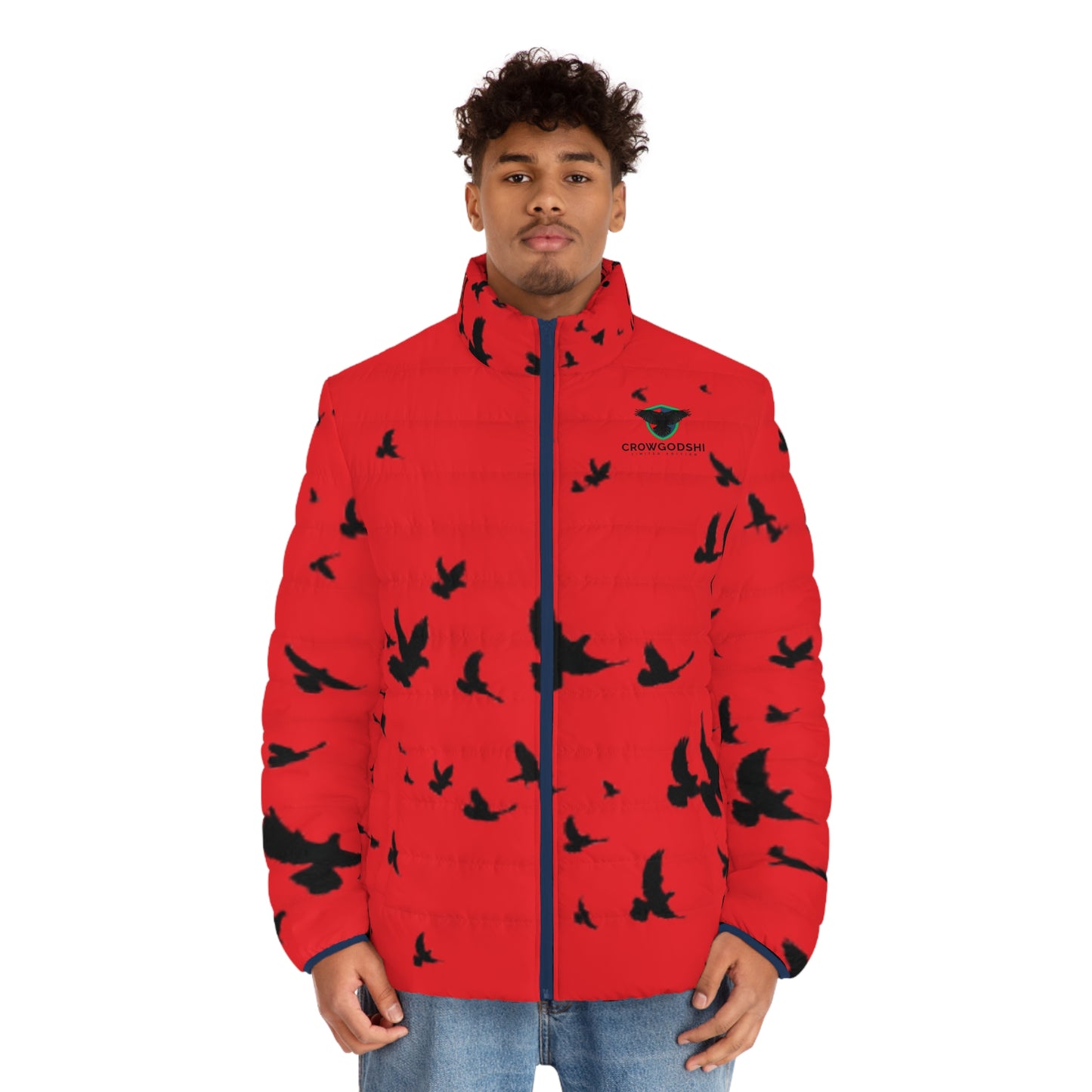 Crowgodshi Limited Edition Men's Puffer Jacket (RED)(
