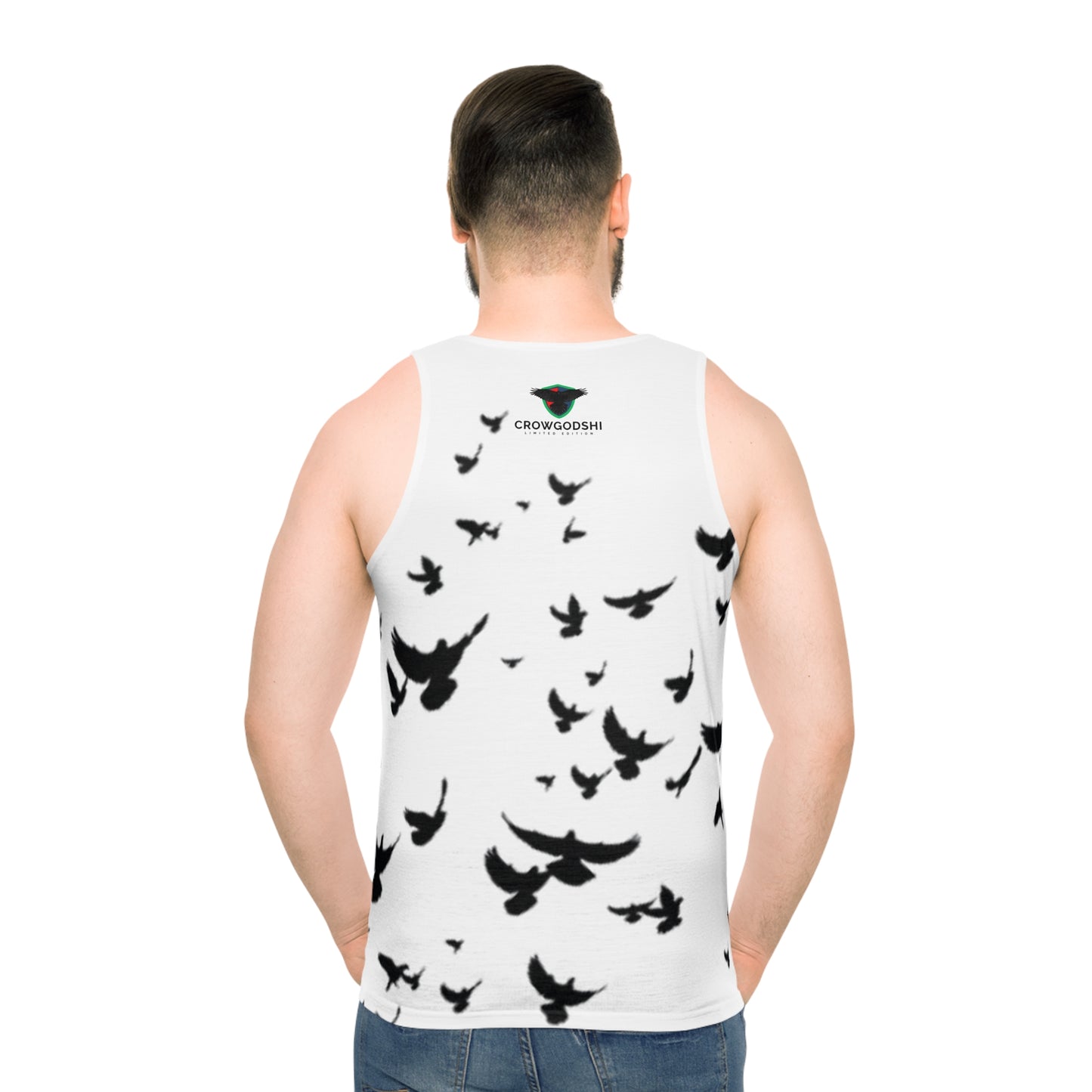 Freedom Flight Unisex Tank Top - Black Bird Print