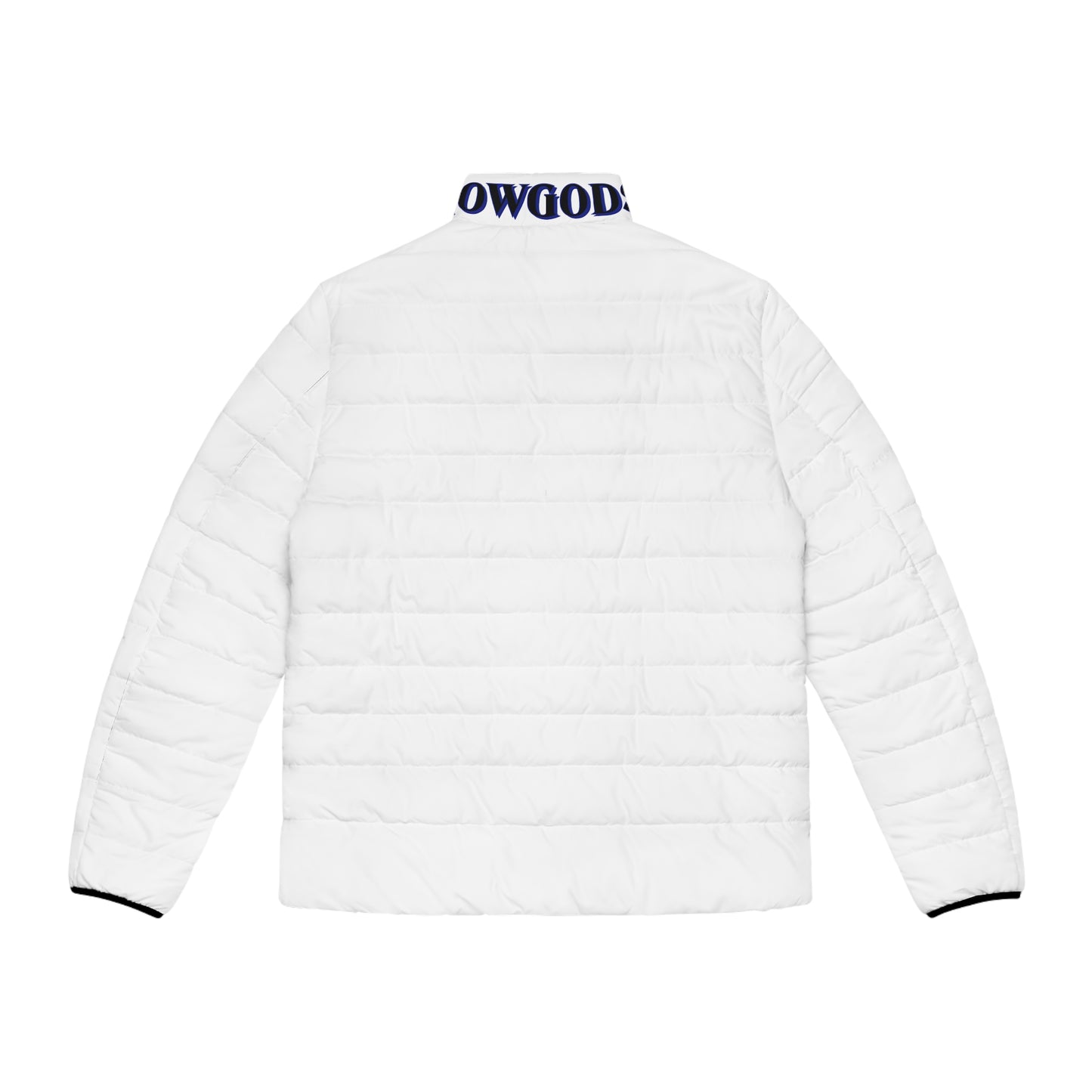 Men's CROWGODSHI 2nd GEN Puffer Jacket, WHITE W/ DUKE BLUE LOGO
