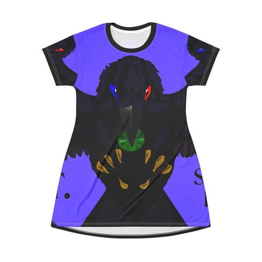 Crowgodshi First Generation T-Shirt Dress, PURPLE LOGO