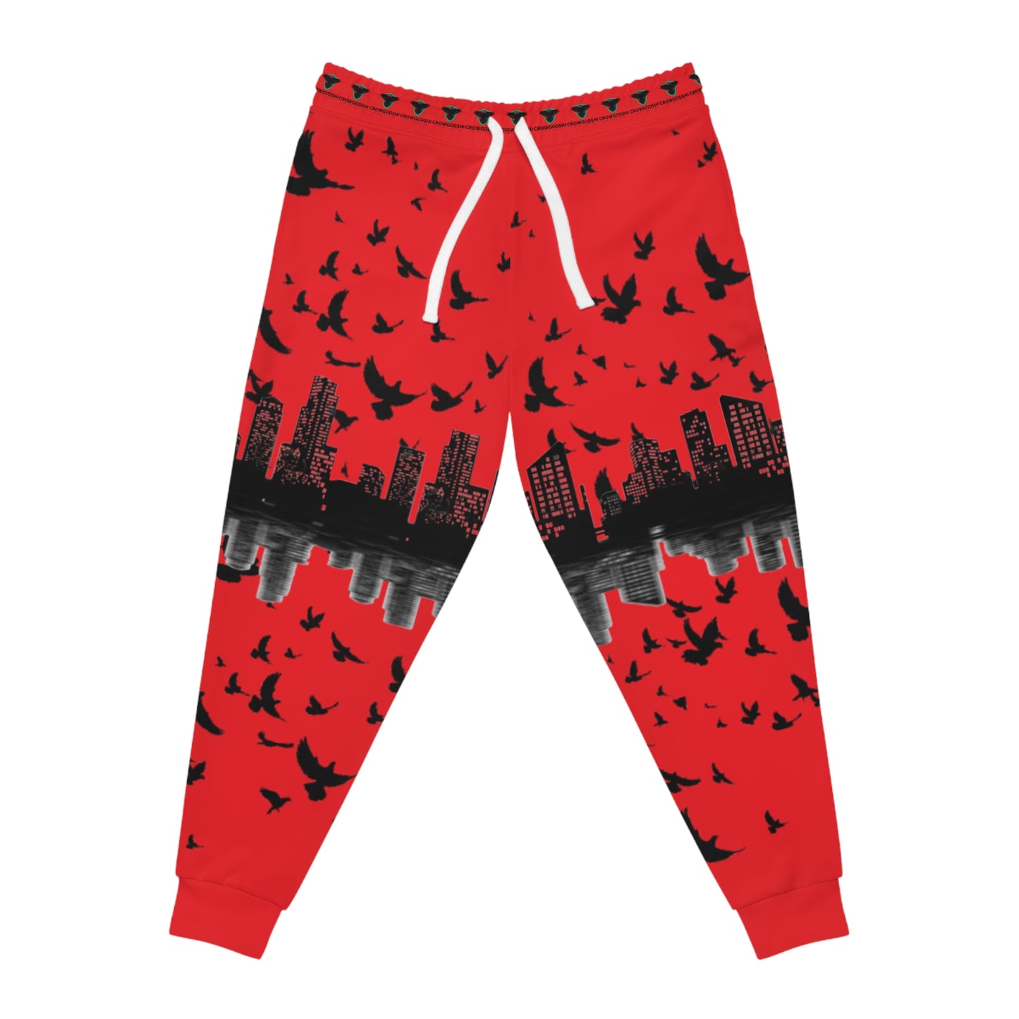 Crowgodshi Designer Red Moonlight Joggers