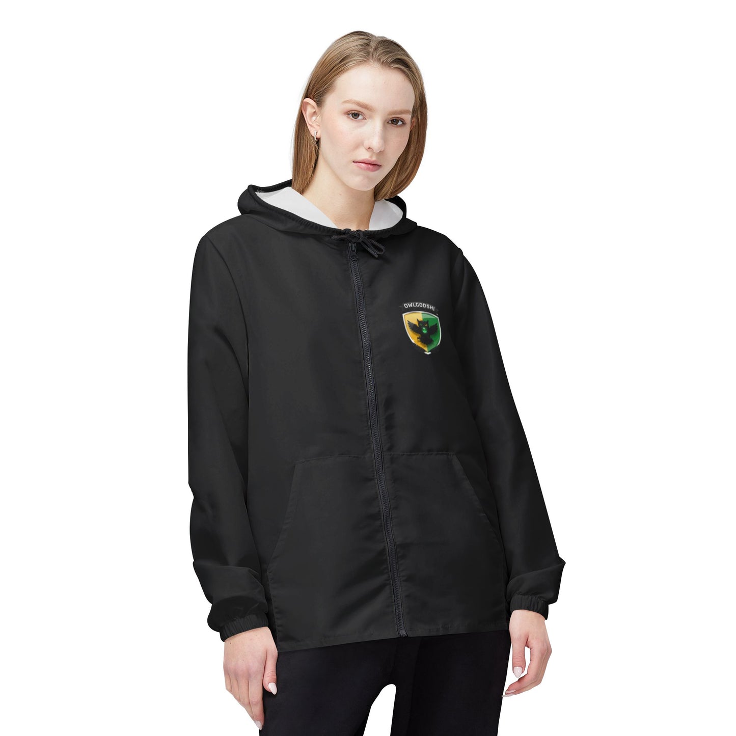 Owlgodshi Crest Windbreaker Jacket – Night Forest Magic AOP