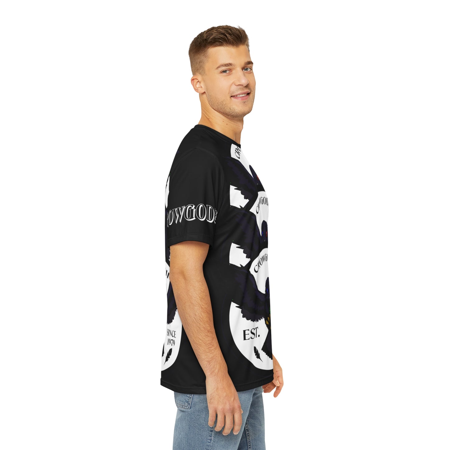 Special Edition Crowgodshi Designer T-shirt, WHITE LOGO