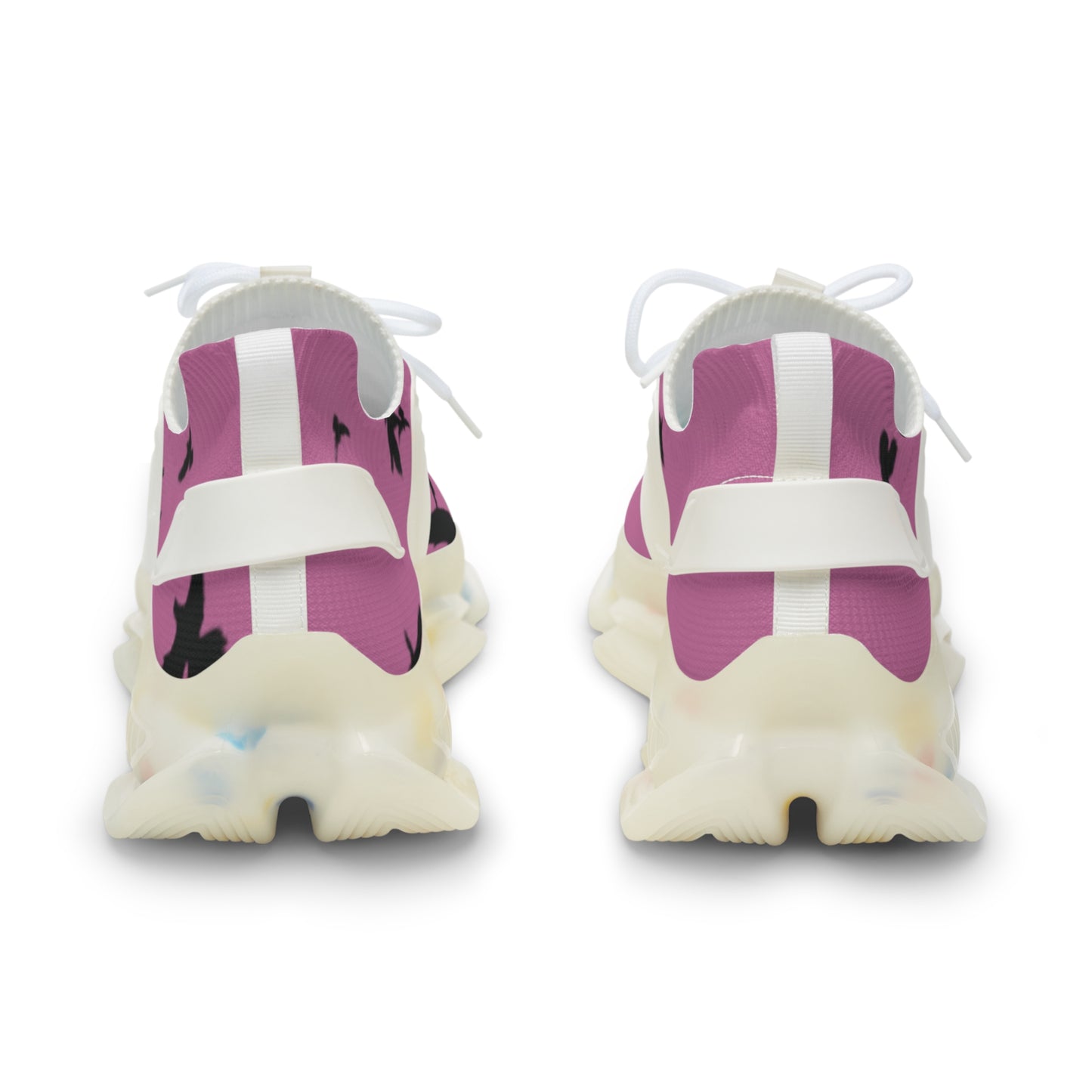 Crowgodshi Mesh Sneakers with Artistic Bird Print