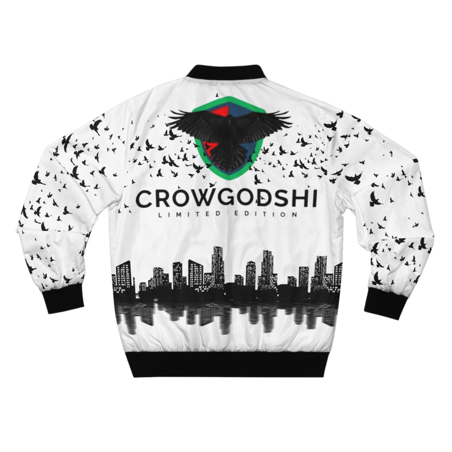 Crowgodshi Designer Bomber Jacket Flock of Crows
