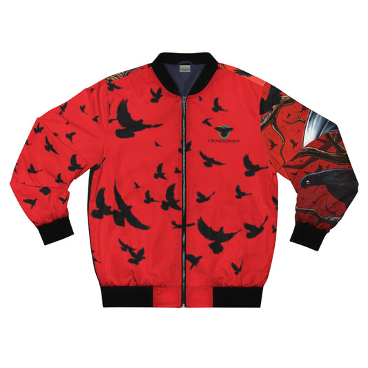 Limited Edition Men's Bomber Jacket with Crow World Design