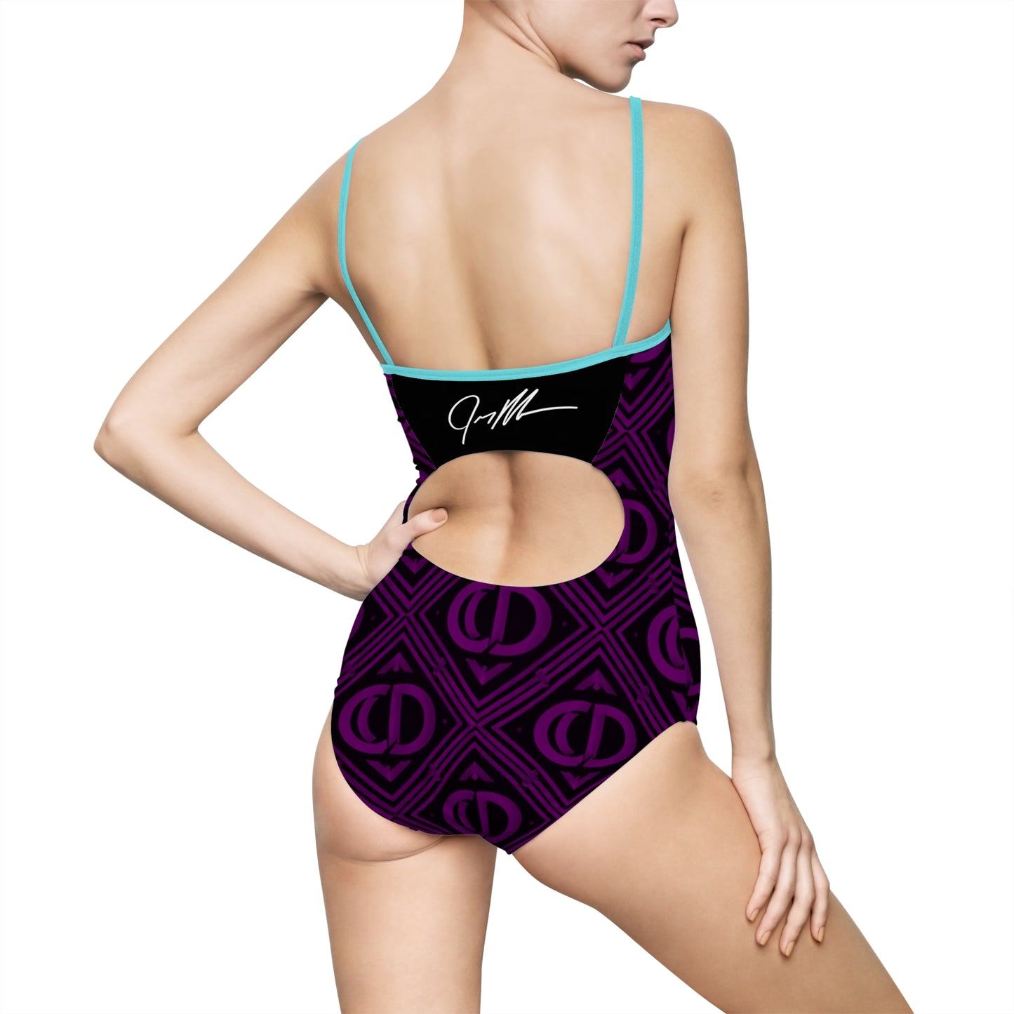 Crowgodshi Designer Spaghetti Strap One-Piece Swimsuit