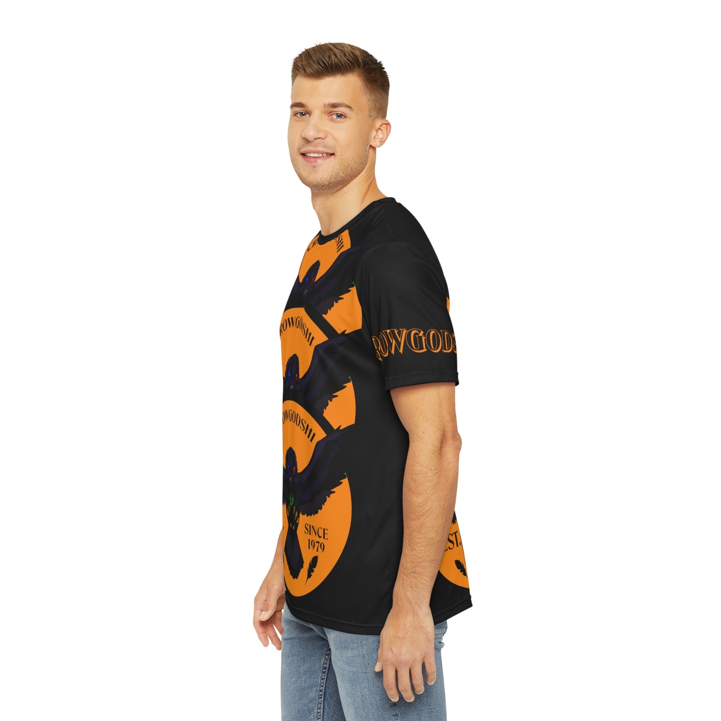 Special Edition Crowgodshi Designer T-shirt, ORANGE LOGO